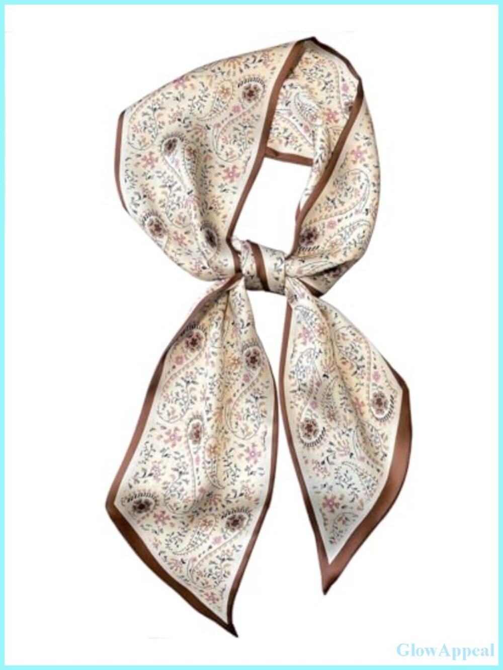 59" Long Silk Like Satin Scarf Women's Square Neck Fashion Head Scarf for Bag